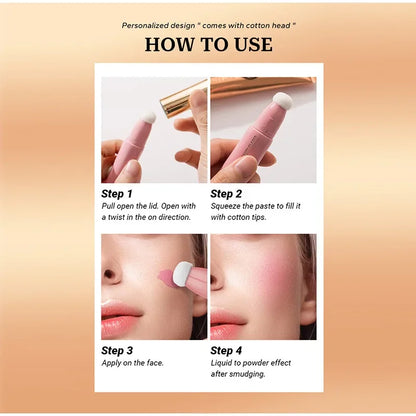 Liquid Blush Highlighter Pen Pearl Fine Shine Matte Naturally Brighten Multi-use Cheek Eye Tint Peach Blush Makeup korean blush