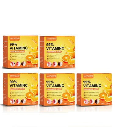 Vitamin C Handmade Soap Body Brightening Oil Control Smooth Soft Skin Moisturizing Exfoliating Anti Mite Facial Cleansing Soap