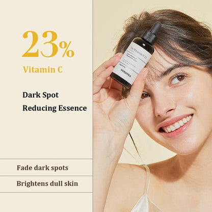 Pure Vitamin C 23% Serum with Vitamin E and Hyaluronic Acid, Brightening and Moisturizing Face Serum, Improves Skin Tone 20g