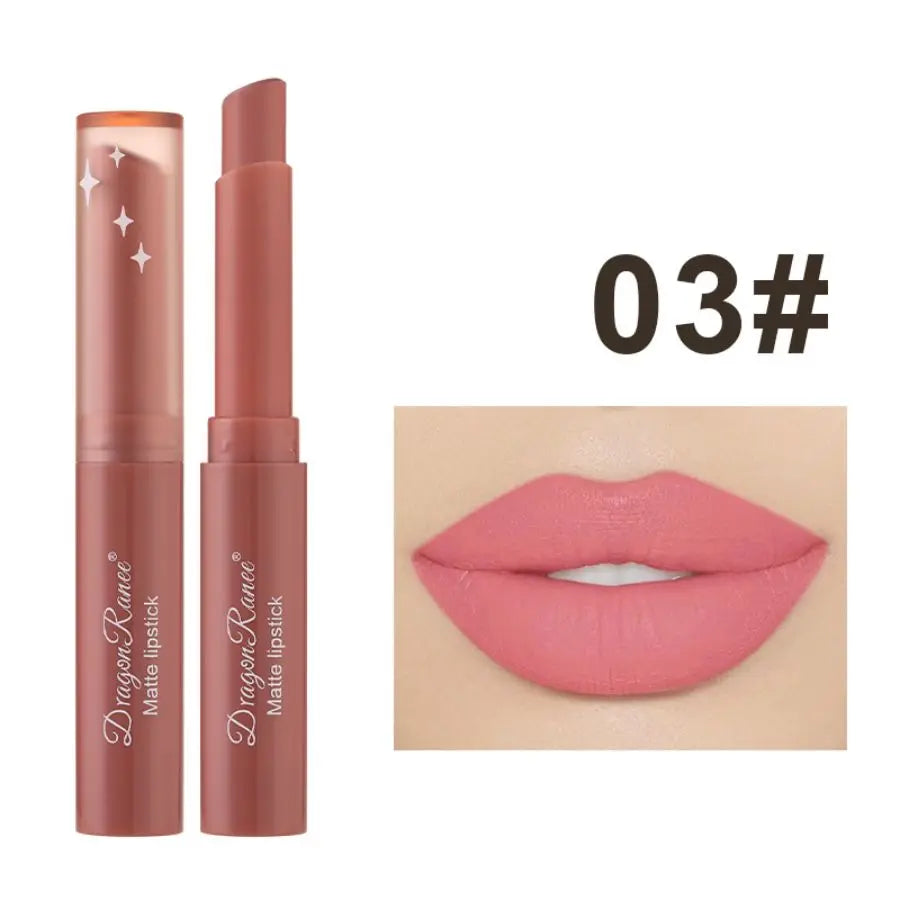 Lipstick Matte Matte Non-Fading Moisturizing European and American Makeup Lipstick Velvet Matte Lipstick Waterproof Not Easy to Fade Matte Lipstick Lipstick
