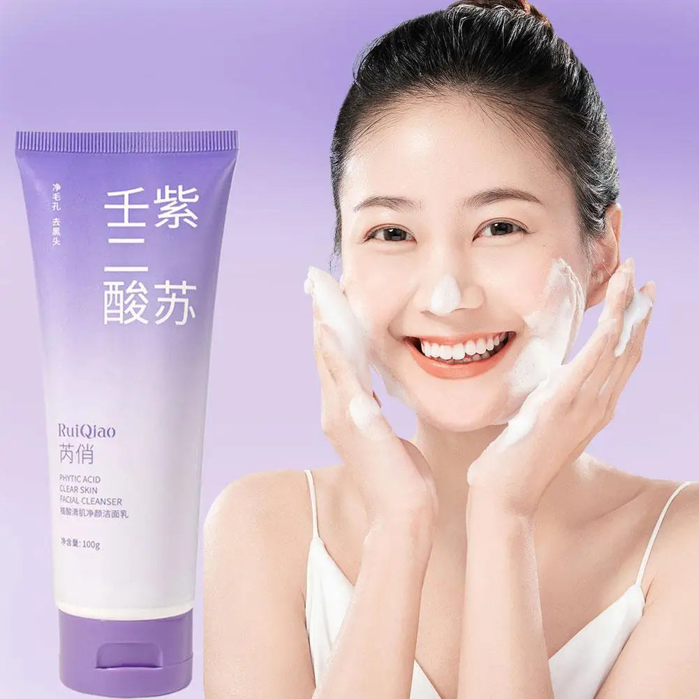 Perilla Essence Facial Cleanser Deep Cleaning Gentle Oil Control Refreshing Acne Removal Shrink Pores Cleanser Face Skin Care