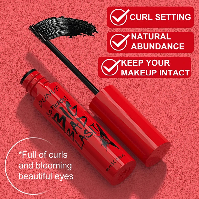 DUNUF Waterproof Mascara Eyelashes Lengthening Long Lasting Silky Lash Black Eyelashes Extension Make Up Beauty Eye Korean Cosmetic