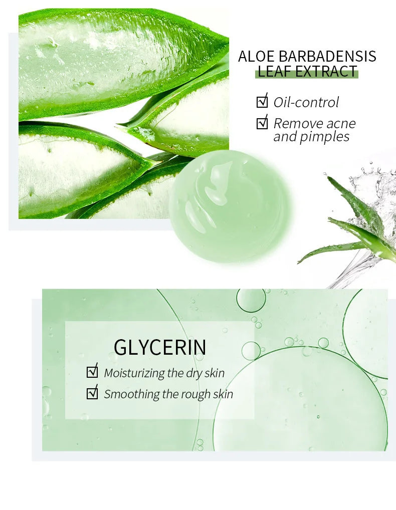 LAIKOU Aloe Vera Gel Soothing Skin Care Remove Acne Moisturizing After Sun Lotions Whitening Moisturizing Acne Treatment Cream