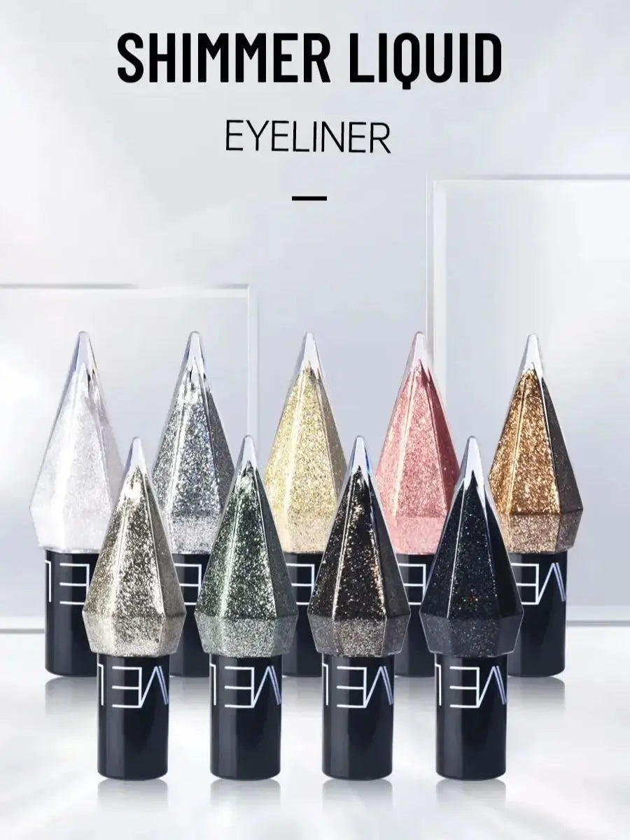 Diamond Sparkling Liquid Eyeliner Pearlescent color development quick dry waterproof not easily smudging liquid eyeliner