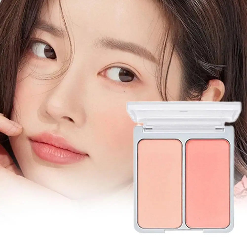 2aN Korean Two-color Blush Matte Brightening Low Saturation Shrinking And Expanding Natural Two-in-one Blush Makeup Cosmetics