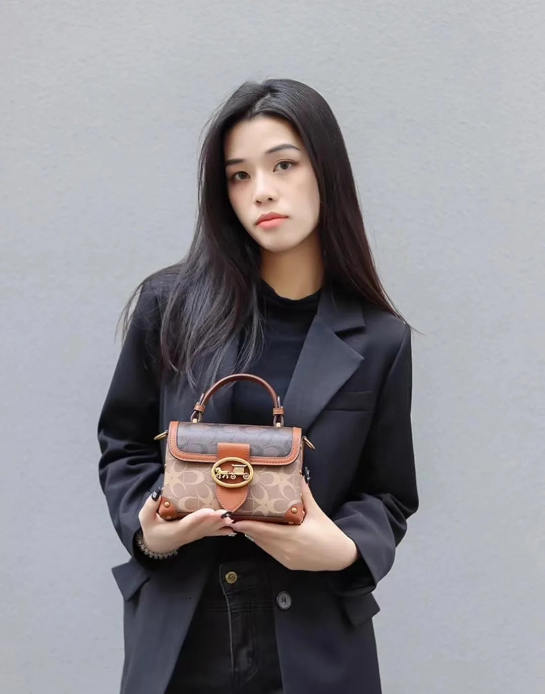 Brand premium women's bag graffiti box small square bag 2024 new autumn and winter designer handbag single shoulder crossbody ba