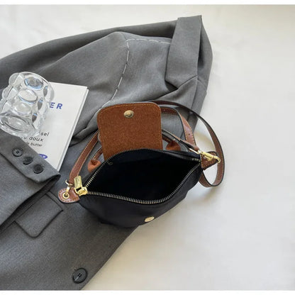 New Hot Sale Of The Season Fashionable Women's Plaid Canvas Dumpling Bag Crossbody Shoulder Bag Lightweight for Autumn Winter Ve