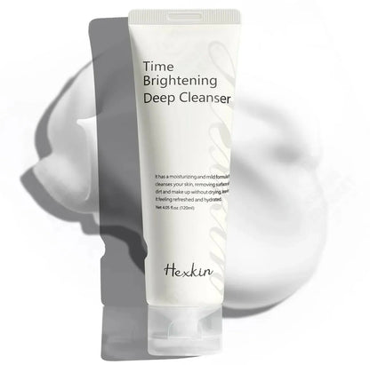 Korean Hexkin Efficient Cleansing Facial Cleanser Time Brightening Deep Get Rid Of Makeup Lavender Cornfower Extract Cleanser