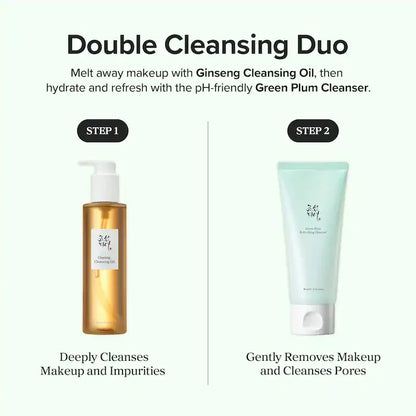 Korean Green Plum Refreshing Cleanser for Gentle Daily Wash Facial Foaming Cleanser Deeply Cleansing Oil Control Moisturizing