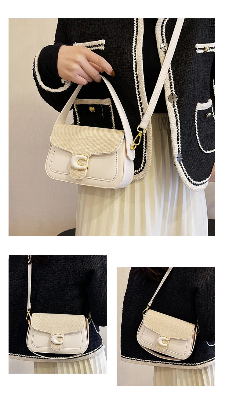 Stylish Quilted Women Messenger Bag - Waterproof Leather Crossbody Shoulder Bag With Adjustable Chain For Travel & Shopping