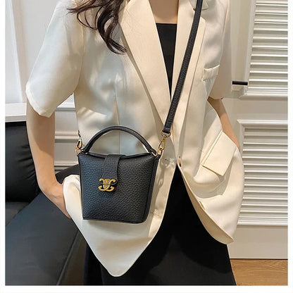 2025 New Arrival! Small Bucket Bag with Chic Design - Lightweight, Versatile Shoulder/Crossbody Carry, Small Fresh Aesthetic