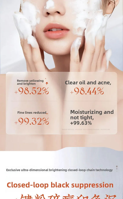 Astaxanthin facial cleanser whitening, oil control, deep cleansing, acne removal, fading marks and pore shrinking facial cleanse