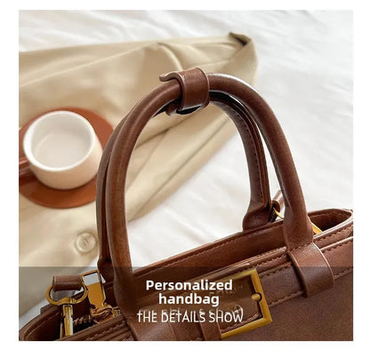 Fashionable Versatile Small Square Bag Women's Retro Crossbody Commuter Bag Ladies Handbag Soft Material Autumn Winter New Model