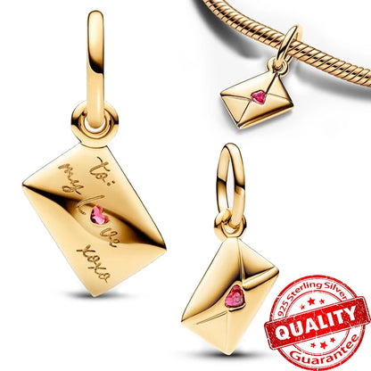 Gorgeous 925 Sterling Silver Stones & Enamel Clip Beads & Seahorse Dangle Charm Fits Bracelet For Women Gold Necklace Pendant