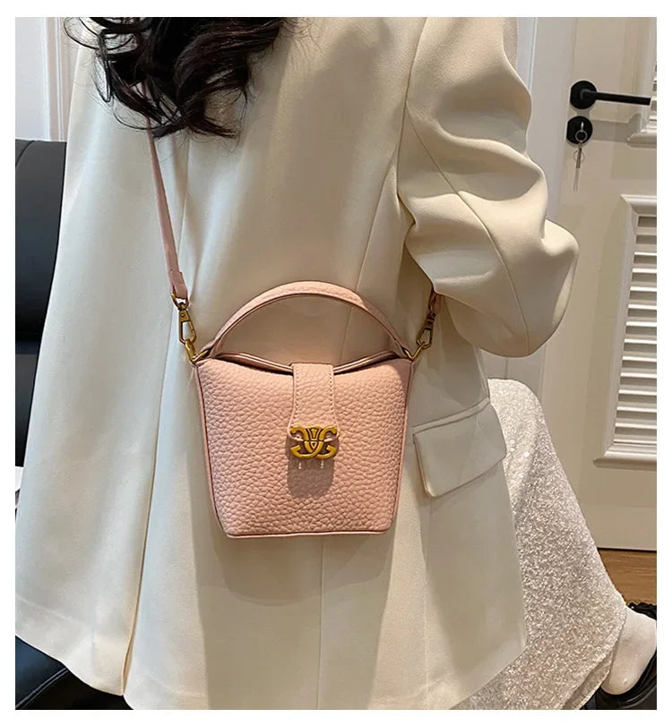 2025 New Arrival! Small Bucket Bag with Chic Design - Lightweight, Versatile Shoulder/Crossbody Carry, Small Fresh Aesthetic