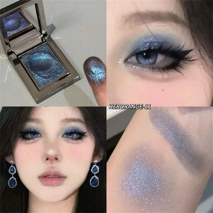 Diamond Monochrome Highlighter Eyeshadow Palette Chameleon Metallic Green Brighten Eye Shadow Fine Flash Eye Makeup Cosmetic