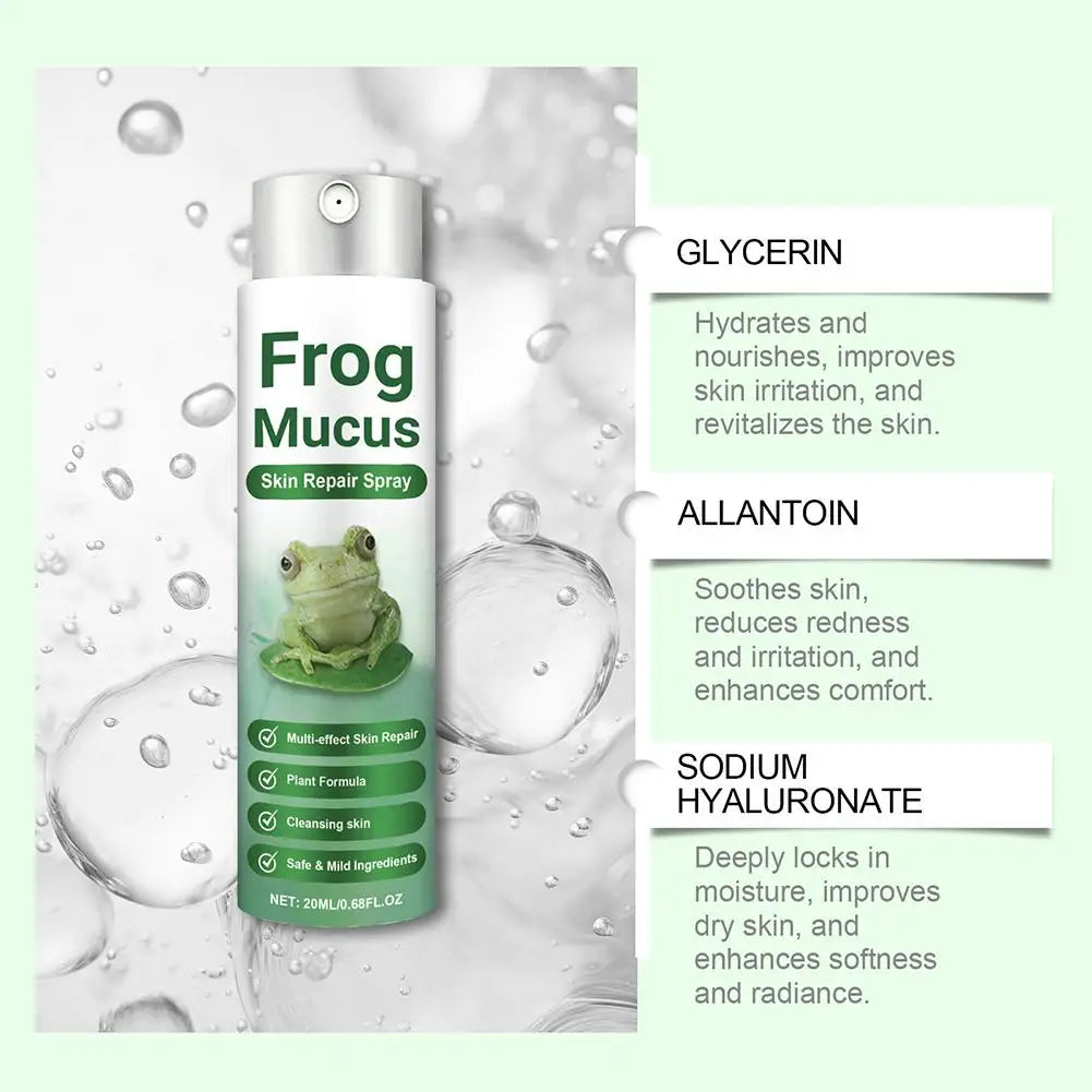 Frog Mucus Skin Repair Spray skin care spray toner pore shrinking acne mark repair for closed acne red skin pore repair skincare