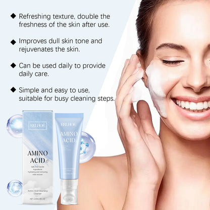 EELHOE Amino Acid Cleansing Cleanser Keep Moisturized Deeply Clean The Pores Remove Dirt Excess Oil Remove Aging Cuticles 120g