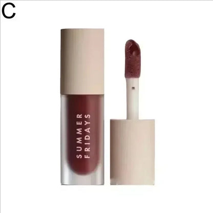 Fashion Summer Fridays Cherry Pink Sugar Vanilla  Lip Balm Moisturizing Lipstick Set Soft Tube Mirror Lip Gloss Lip Makeup Care
