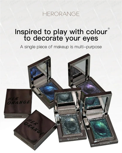 Diamond Monochrome Highlighter Eyeshadow Palette Chameleon Metallic Green Brighten Eye Shadow Fine Flash Eye Makeup Cosmetic