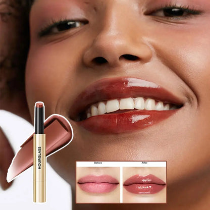 Hourglass Solid Lip Glaze Moisturizing Mirror Shine Lipstick Multi-color Suitable for Different Occasions and Makeup Looks