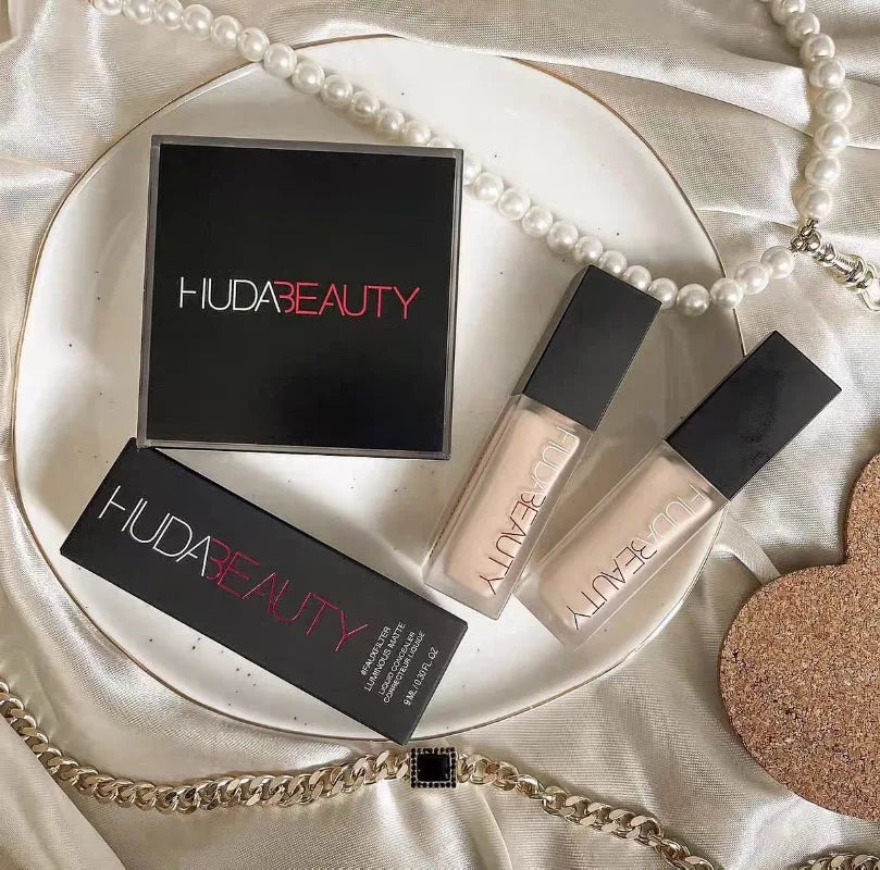 HUDA BEAUTY Faux Filter Luminous Matte Eye Concealer Moisturizing Long Lasting Lightweight Foundation Makeup Liquid Foundation