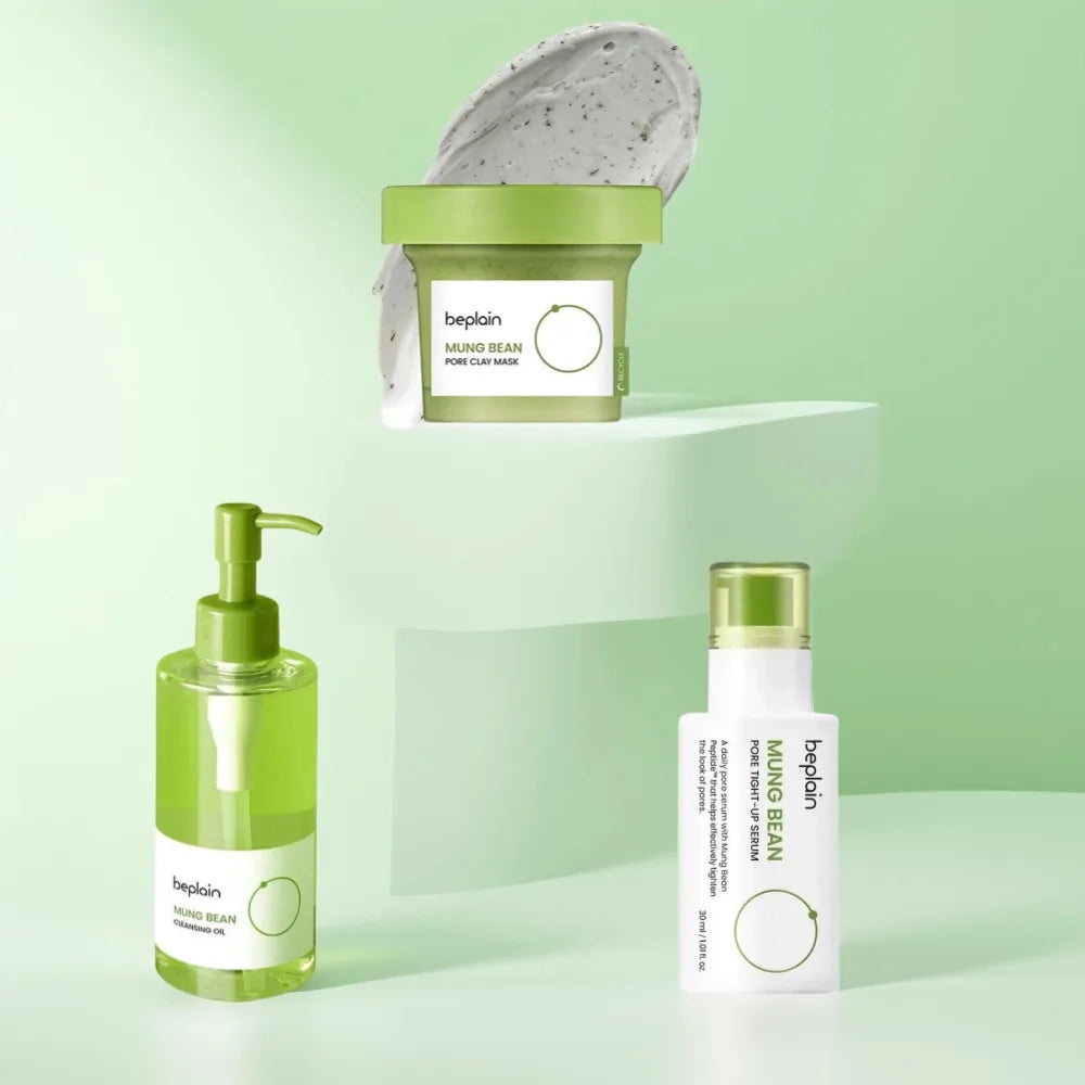 Beplain Mung Bean Essence Mud Mask Makeup Remover Oil Gentle And Powerful Cleaning Mung Bean Extract Moisturizes Repairs Skin