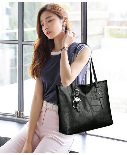 Trendy Women's  New Large Capacity Tote Bag with Horizontal Square Zipper Single Shoulder Handbag