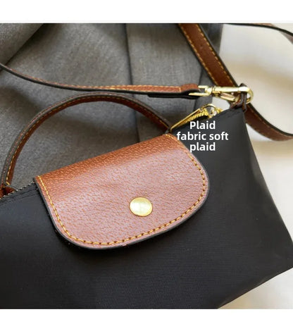 New Hot Sale Of The Season Fashionable Women's Plaid Canvas Dumpling Bag Crossbody Shoulder Bag Lightweight for Autumn Winter Ve