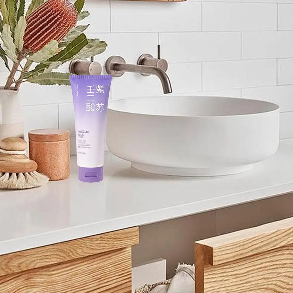 Perilla Essence Facial Cleanser Deep Cleaning Gentle Oil Control Refreshing Acne Removal Shrink Pores Cleanser Face Skin Care