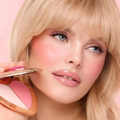 Charlotte Tilbury Two-tone Heart Blush Lasting Beauty Makeup Bright Powder Natural Flawless Rouge Create Smooth Makeup Look