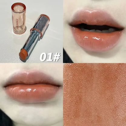 HERORANGE delicate and beautiful, mirror light lipstick, light makeup, lip gloss, long-lasting moisturizing without fading