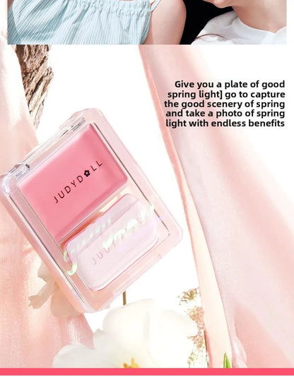 Judydoll Dewy Water Glow Cream Blush & Highlighter Stick Palette - Multi-Use, Buildable Color, Blurring Airy Effect for Face