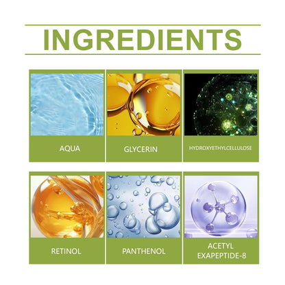 Retinol Shot Tightening Serum Moisturizing & Plumping Firming Facial Care Smoothing Skin Rejuvenation Essence for Sensitive Skin