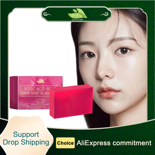 Hanchobit Kojic Acid Dark Spot Remover Soap Remove Acne Refreshing Lighten Skin Brightening Turmeric Facial Cleansing Soap 100g