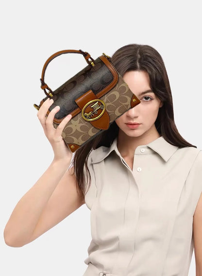 Brand premium women's bag graffiti box small square bag 2024 new autumn and winter designer handbag single shoulder crossbody ba