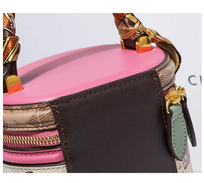 Women's handbag 2023 new fashion designer cylinder bag handbag single shoulder crossbody women's bag small bag