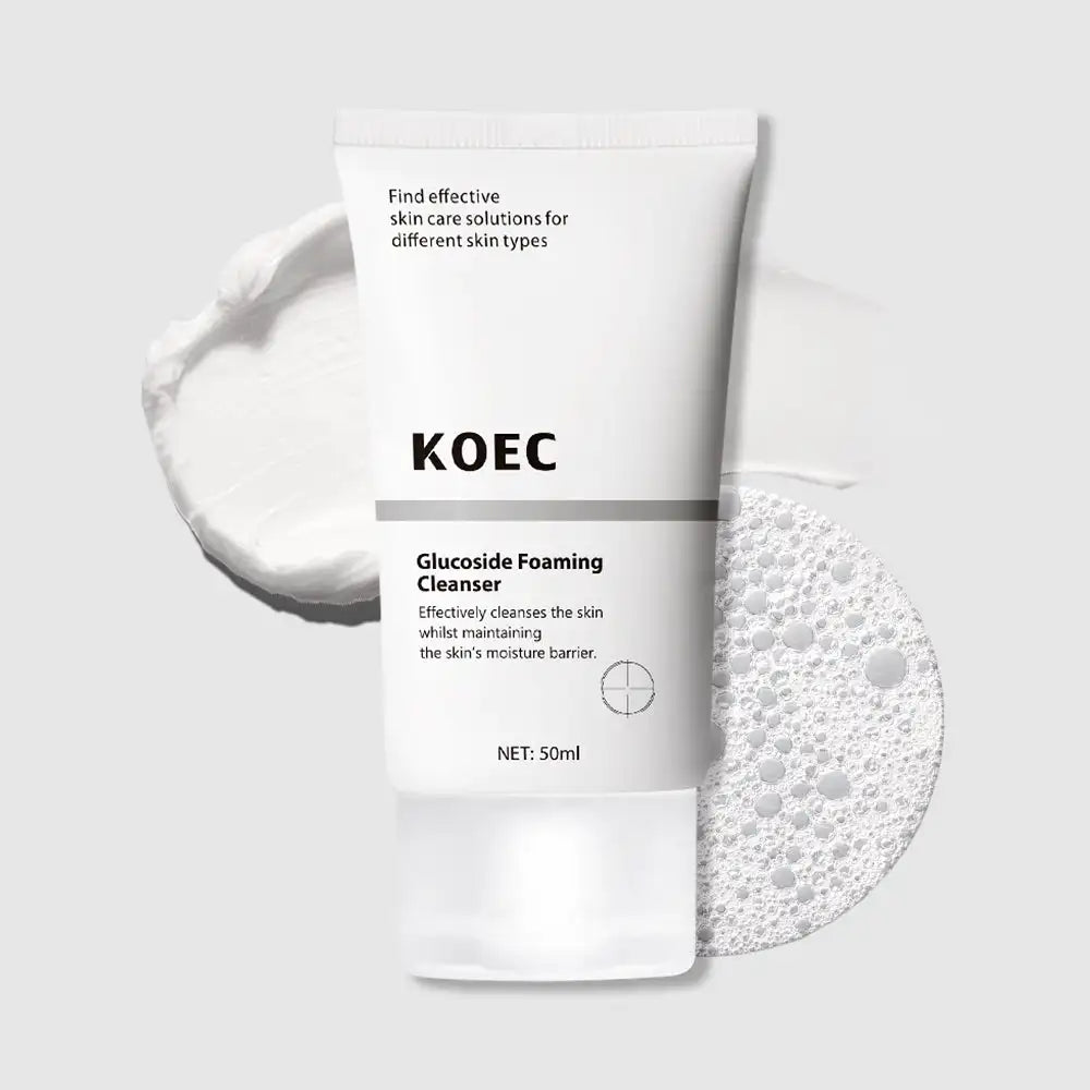 50ml KOEC Glucoside Foaming Cleanser Effective Cleanse Low-Foaming Oily Skincare Remain Moisture Coco-Glucoside Decyl-Glucoside