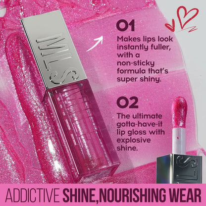 MLSMILE Women's Lipstick 6 Color Flash Lip Glaze Large Brush Head Design Moisten Lip Gloss 2025 New C48C03