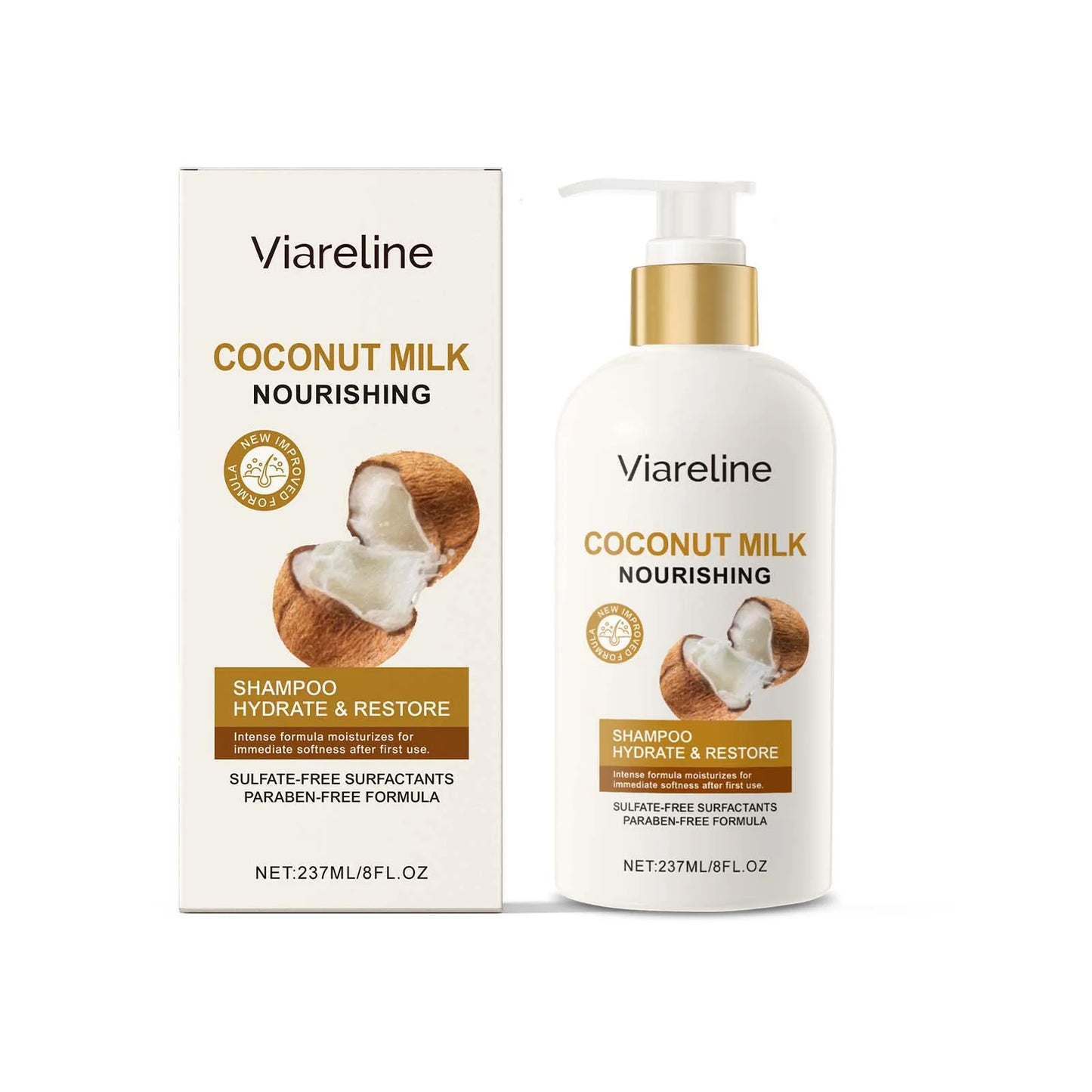 Coconut Milk Shampoo Gently Clean Hair Remove Dandruff Control Oil Reduce Hair Loss Stabilize Hair Roots Smooth Fluffy Shampoo