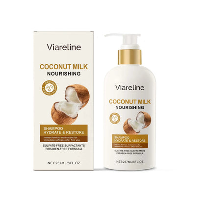 Coconut Milk Shampoo Gently Clean Hair Remove Dandruff Control Oil Reduce Hair Loss Stabilize Hair Roots Smooth Fluffy Shampoo