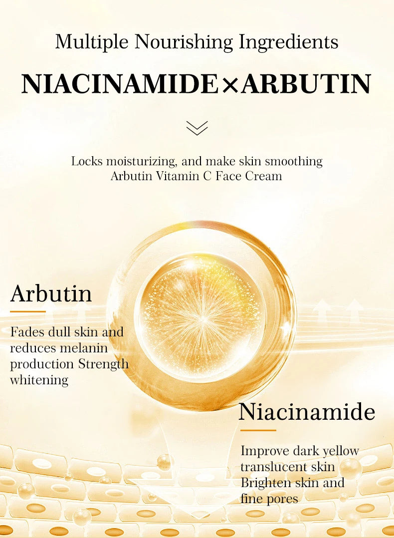 Vitamin C Whitening Freckles Cream Remove Dark Spots Melasma Niacinamide Lighten Melanin Anti-aging Brighten Skin Care Products