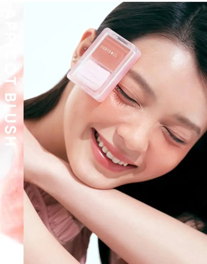 Judydoll Dewy Water Glow Cream Blush & Highlighter Stick Palette - Multi-Use, Buildable Color, Blurring Airy Effect for Face