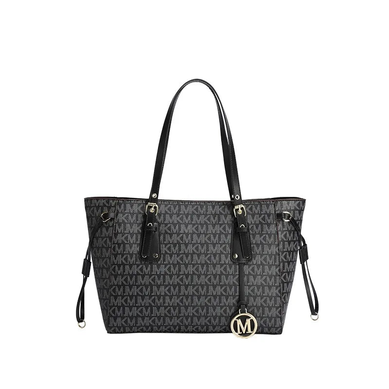 Tote Big Bag Women's New Retro Printed Letter Large Capacity Shoulder Handbag