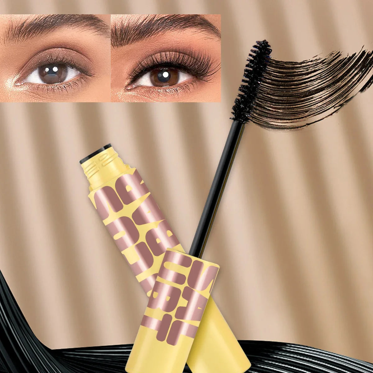 Bubble Washable Mascara Waterproof Lengthening Curling Black Lash Eyelash Extension Beauty Makeup Long-wearing Mascara