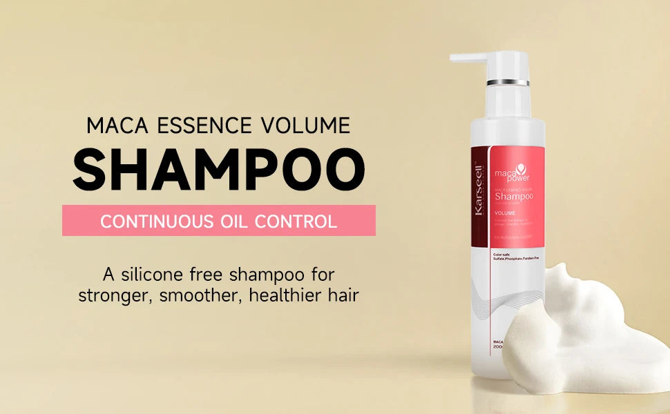 Original Karseell Volume Shampoo and Conditioner Argan Oil Moisturizing Smooth Leave in Cream Curl Defining Cream Hair Care Set