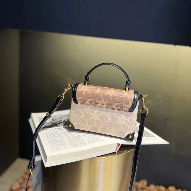 Brand premium women's bag graffiti box small square bag 2024 new autumn and winter designer handbag single shoulder crossbody ba