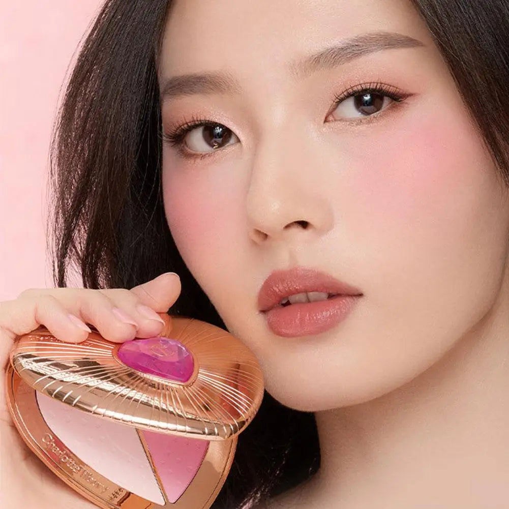 Charlotte Tilbury Two-tone Heart Blush Lasting Beauty Makeup Bright Powder Natural Flawless Rouge Create Smooth Makeup Look