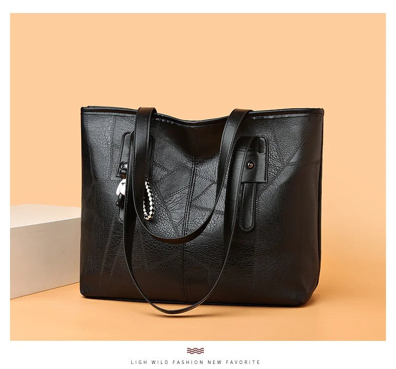 Trendy Women's  New Large Capacity Tote Bag with Horizontal Square Zipper Single Shoulder Handbag