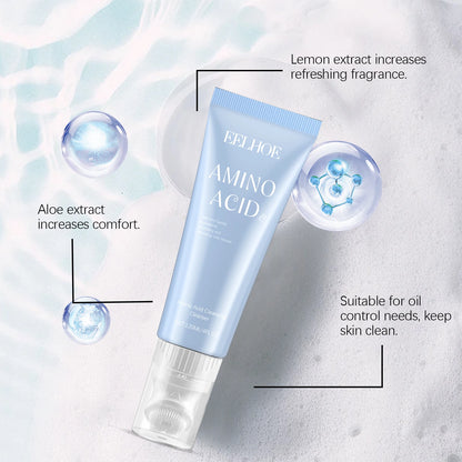 EELHOE Amino Acid Cleansing Cleanser Keep Moisturized Deeply Clean The Pores Remove Dirt Excess Oil Remove Aging Cuticles 120g